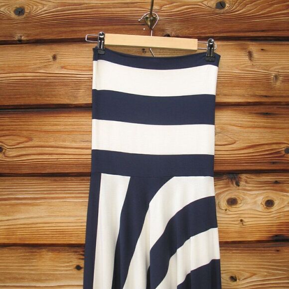 NWT  Striped Convertible Stretch Jersey Strapless Maxi Dress XS S M L One Size - Picture 8 of 11